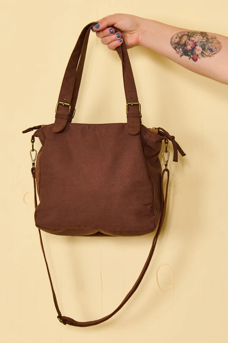 Brown Utility Travel Crossbody Bag
