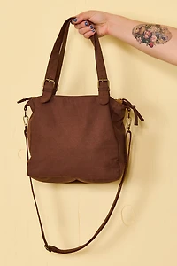 Brown Utility Travel Crossbody Bag