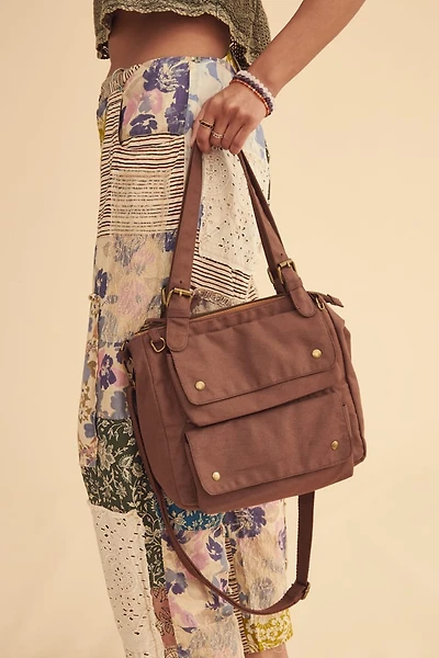 Brown Utility Travel Crossbody Bag