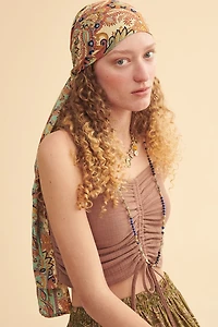 Teal Floral Wrap Sarong