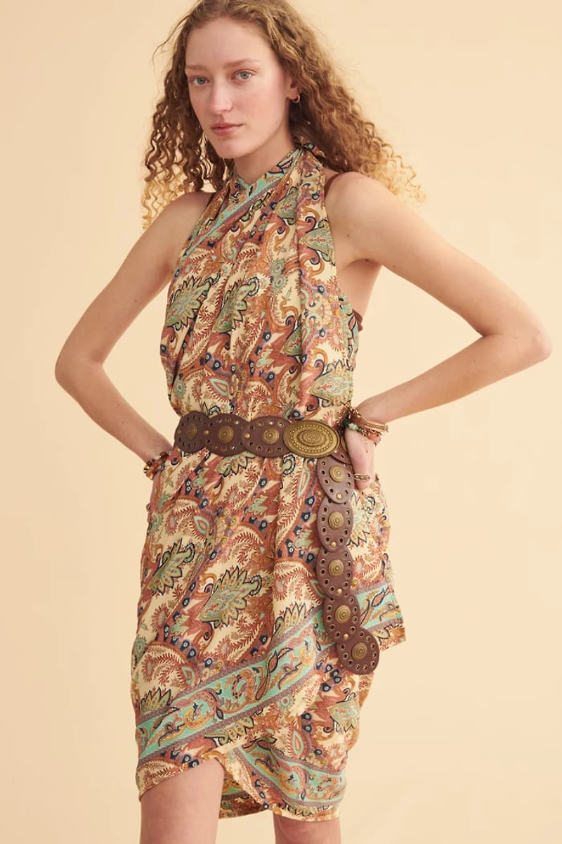 Teal Floral Wrap Sarong