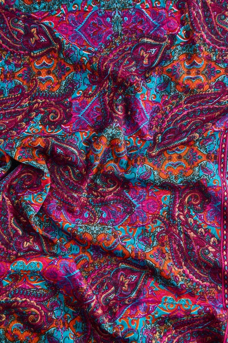 Hot Pink Paisley Wrap Sarong