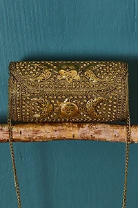 Metal Moon Phase Cylinder Crossbody Bag