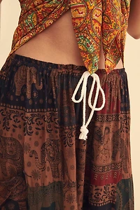 Dark Wash Boho Elephant Pants