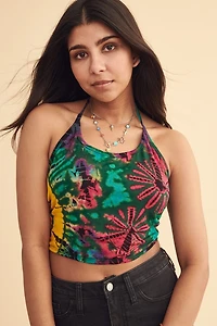 Rainbow Artisan Tie Dye Halter Tank
