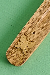 Brass Butterfly Wood Incense Box