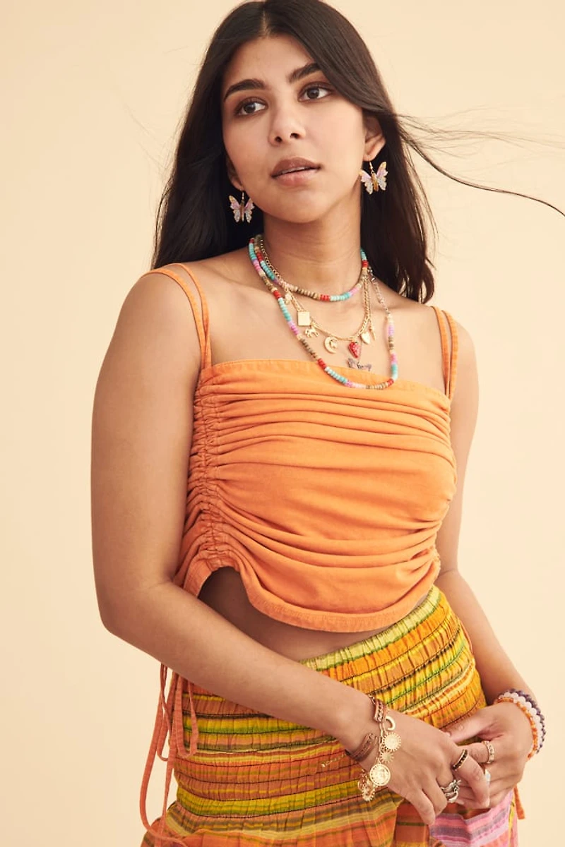 Desert Spice Ruched Tube Tank