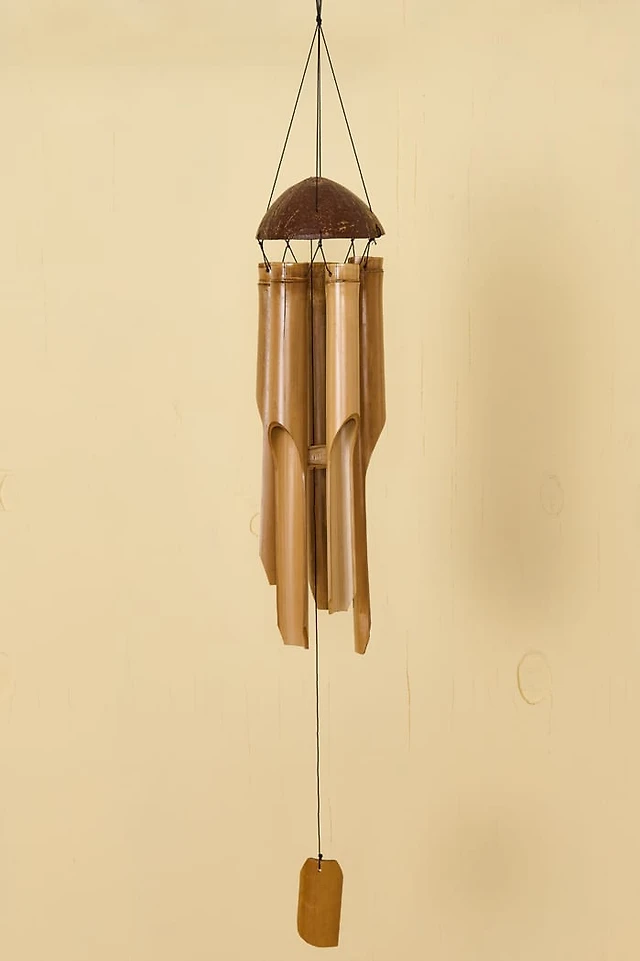 Natural Coconut Top Bamboo Windchime