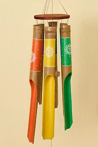 Natural Rainbow Chakra Bamboo Windchime