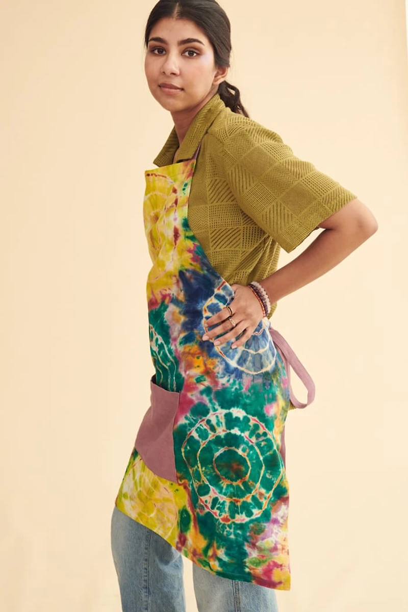 Rainbow Circle Tie Dye Kitchen Apron