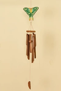 Green Moon Moth Bamboo Windchime