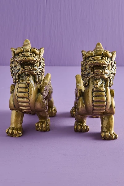 Gold Resin Pixiu Figurine Set