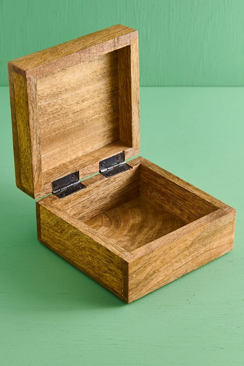 Butterfly Square Wooden Storage Box