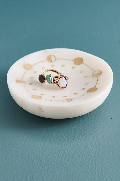 Gold Moon Phase Marble Catch All