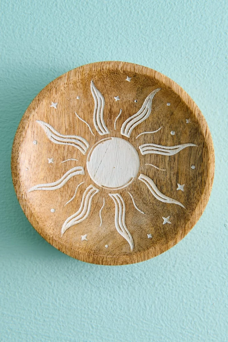 White Sun Wooden Catch All Dish