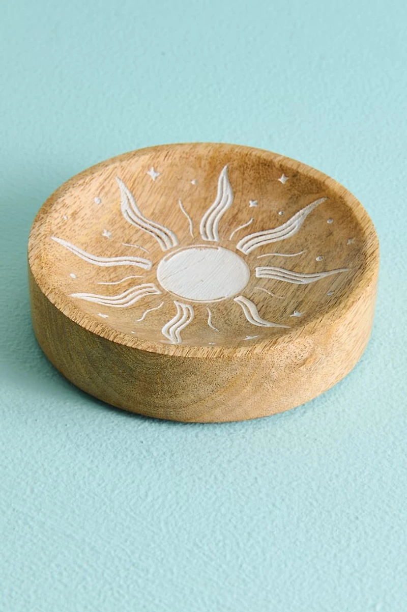 White Sun Wooden Catch All Dish