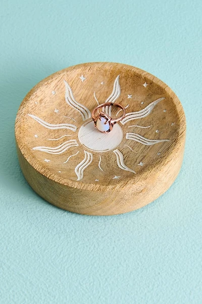 White Sun Wooden Catch All Dish