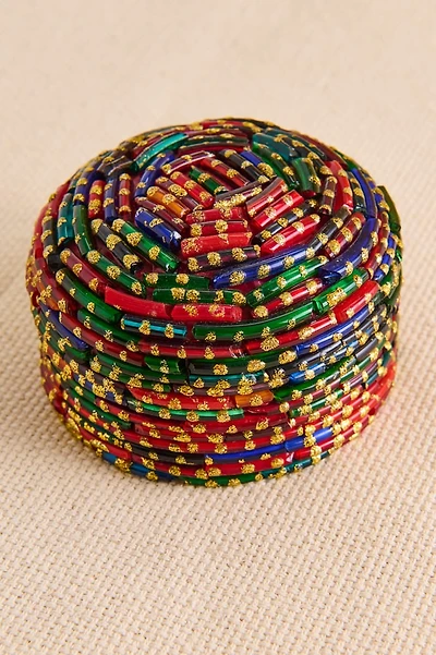 Handcrafted Assorted Bangle Bead Round Box