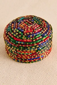 Handcrafted Assorted Bangle Bead Round Box