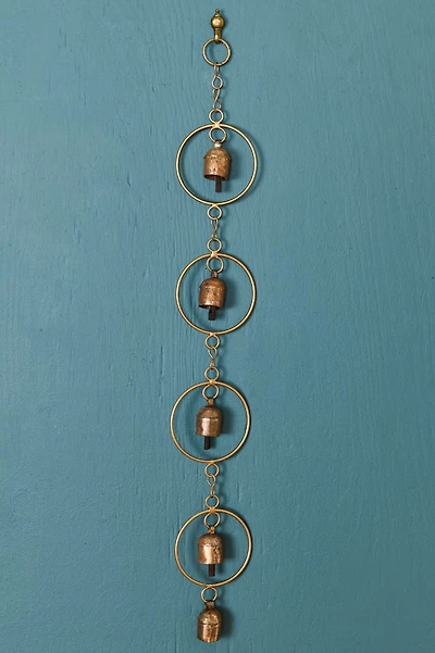 Mixed Metal Circle Bell Mobile