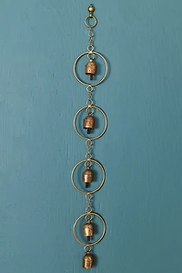Mixed Metal Circle Bell Mobile