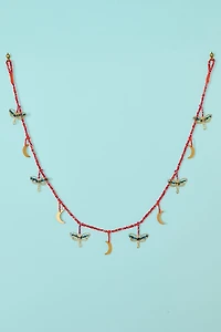 Red Moonlit Dragonfly Garland