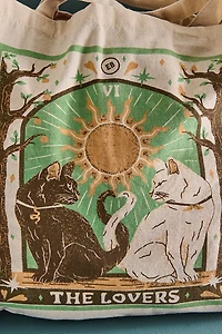 EBX The Lovers Cat Tarot Tote Bag