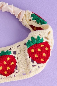 Red Strawberry Crochet Headband