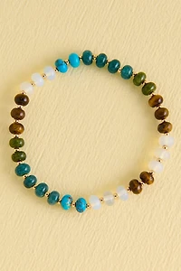 Southwest Stone and Bead Stretch Bracelet