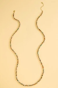 Swirl Mini Glass Elongated Necklace