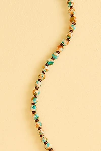 Swirl Mini Glass Elongated Necklace