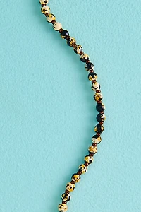 Black Swirl Mini Glass Elongated Necklace