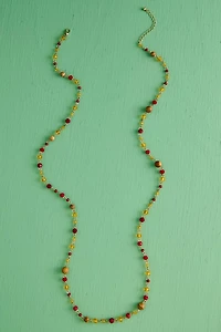 Picture Jasper Mini Glass Elongated Necklace