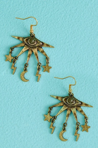 Labradorite Mystic Eye Charm Earrings