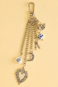 Silver Ceramic Teatime Coquette Bag Charm