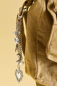 Silver Ceramic Teatime Coquette Bag Charm