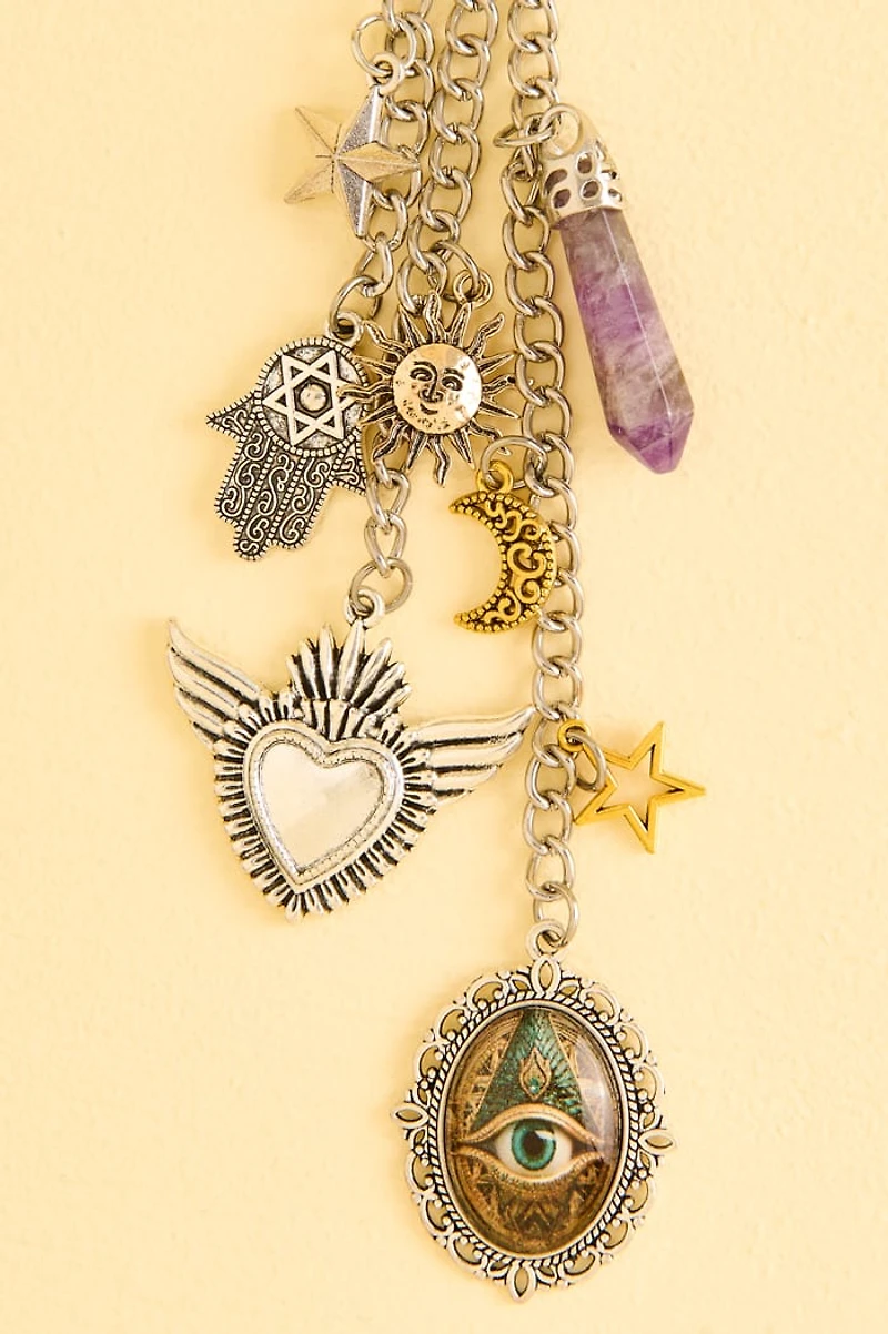 Trippy Eyes Stone Bag Charm