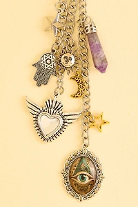 Trippy Eyes Stone Bag Charm