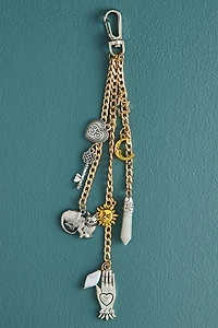 Mystic Kitty Dangling Chain Bag Charm
