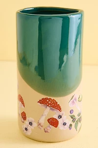 Woodland Mushroom Retro Tumbler with Straw