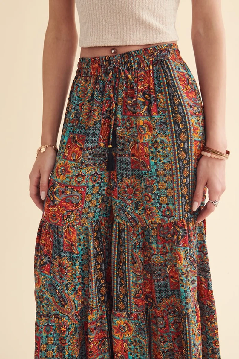 Flower Child Tiered Wide Leg Pants