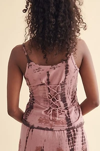 Iced Berry Striped Tie Dye Tank