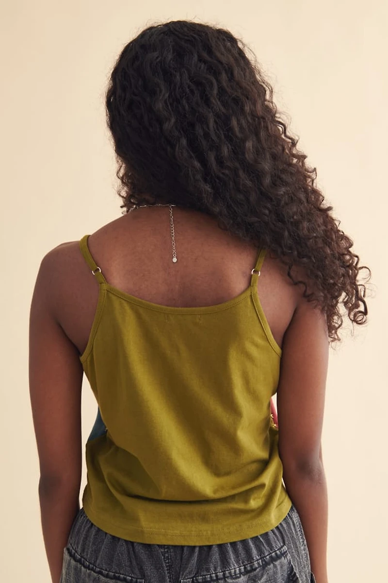 Vertical Boho Patchwork Stitch Tank
