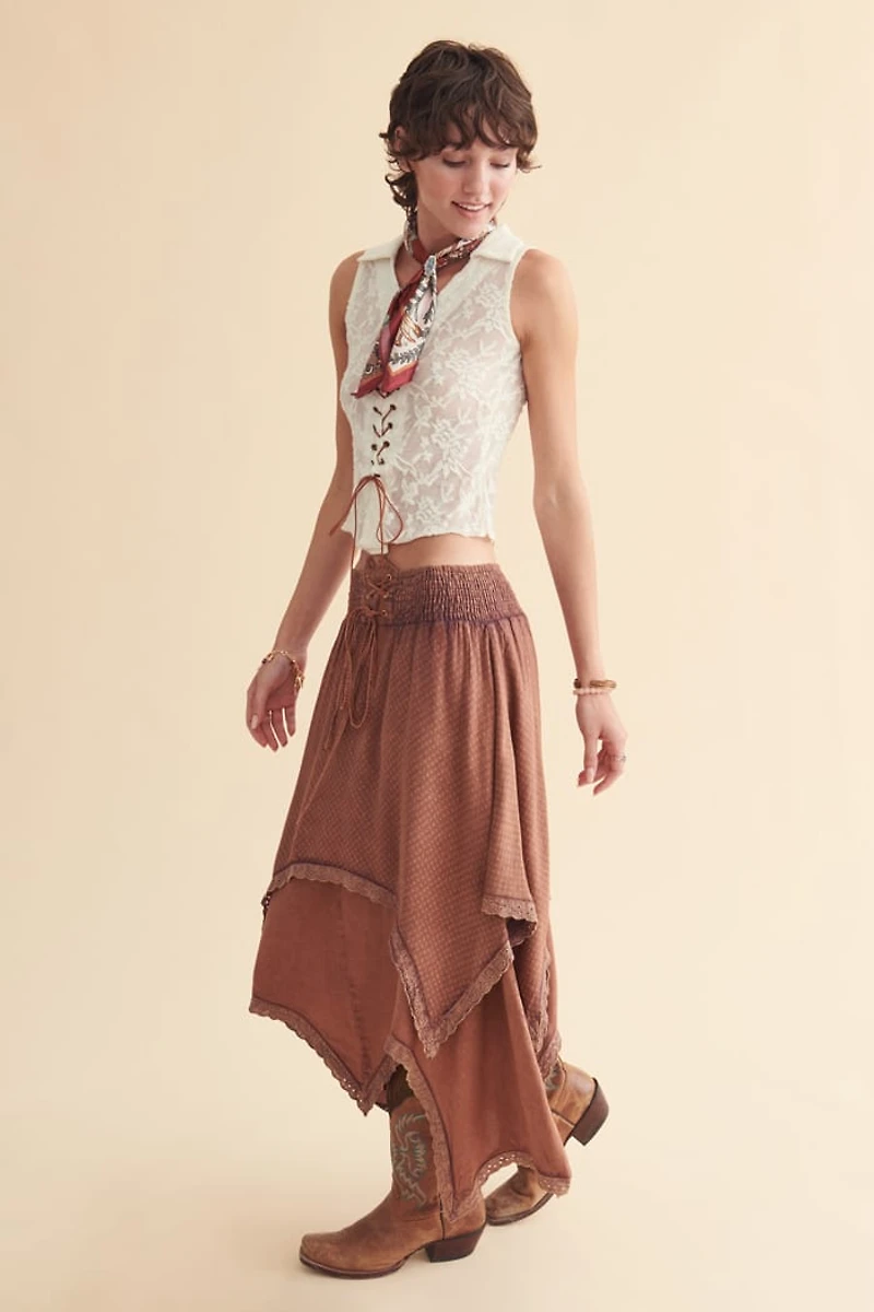 Brown Double Layer Fairy Skirt