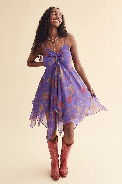 Purple Floral Fairy Tank Dress