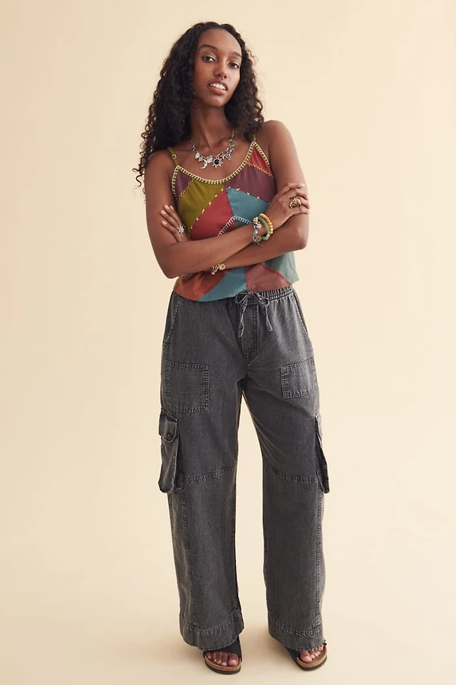 Grey Acid Washed Unisex Cargo Pants