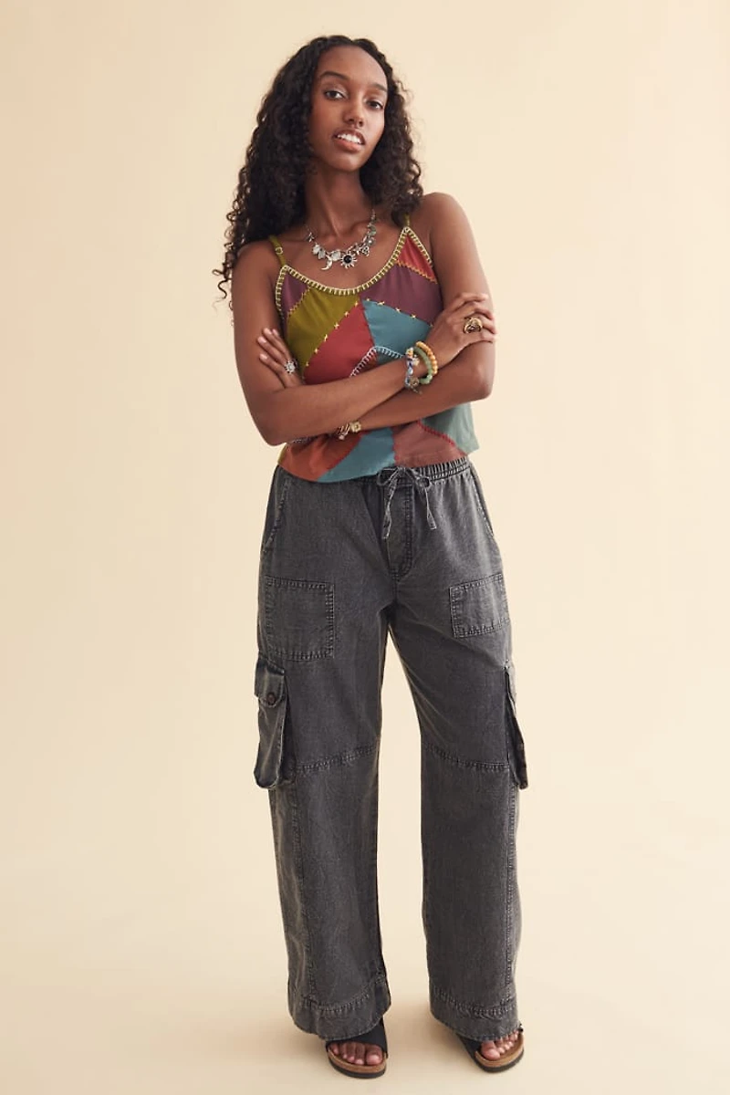 Grey Acid Washed Unisex Cargo Pants