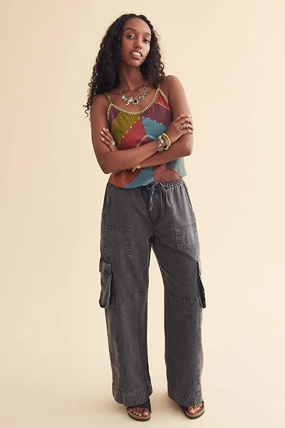 Grey Acid Washed Unisex Cargo Pants