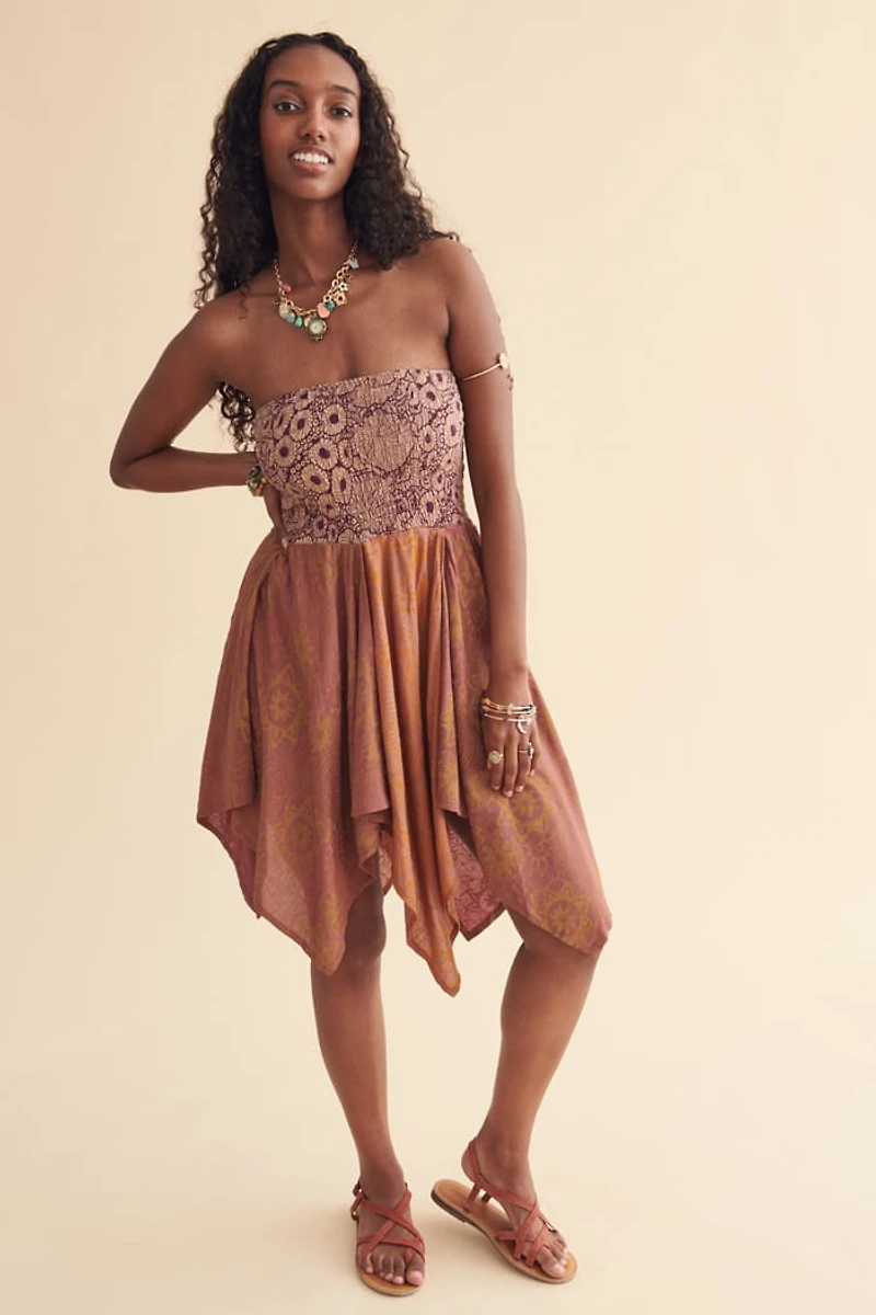 Brown Boho Flower Convertible Fairy Skirt