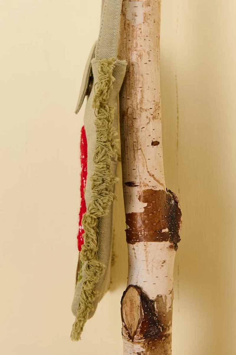 Mushroom Embroidered Mini Crossbody Bag